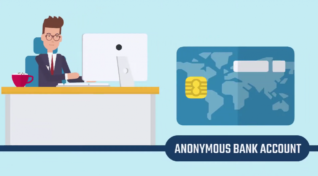 anonymous bank account illustration