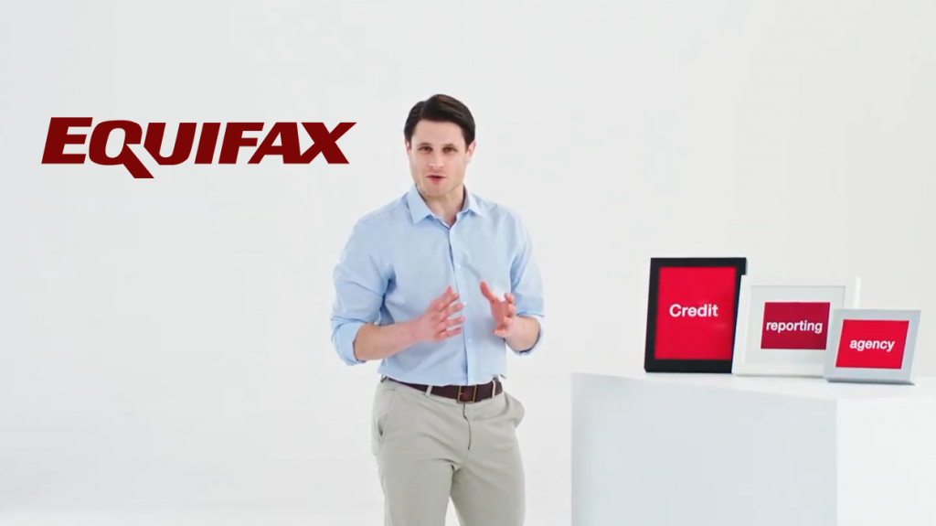 Man explaining Equifax benefits with picture frames