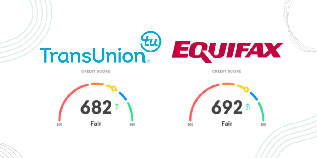 transunion and Equifax scores