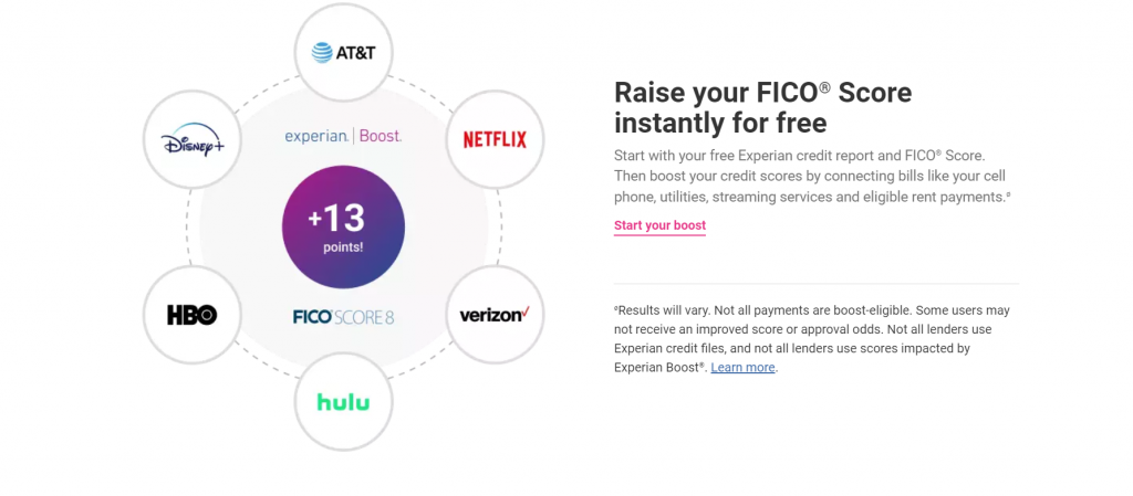 raise your FICO Score instantly for free page screenshot