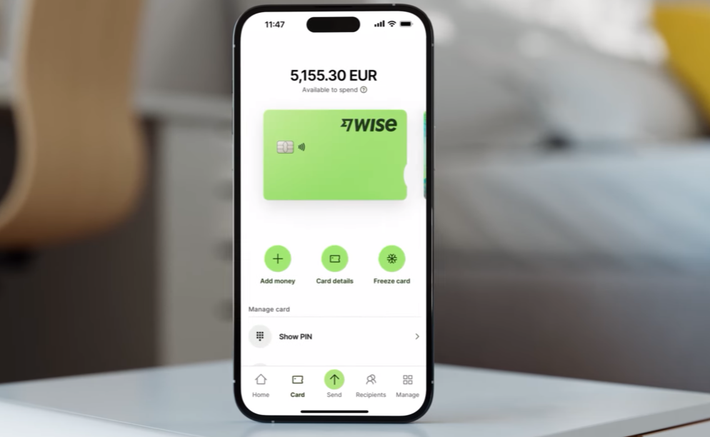 wise credit card app