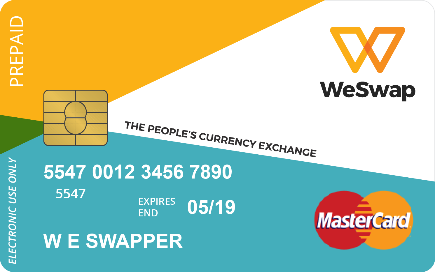 WeSwap Mastercard® Travel money card